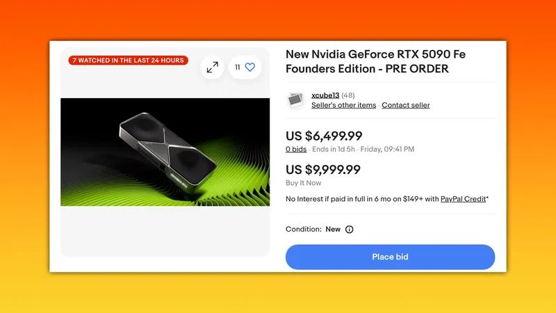 NVIDIA RTX 5090 eBay’de 9.000 Dolar