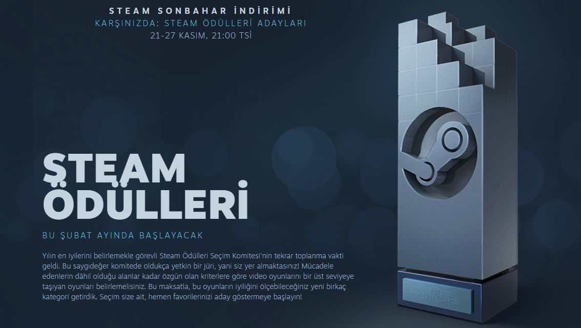 Geleneksel Steam Ödülleri adaylarınızı seçebilirsiniz