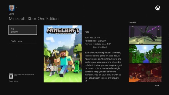 Minecraft, Xbox One'da 200 dolar!